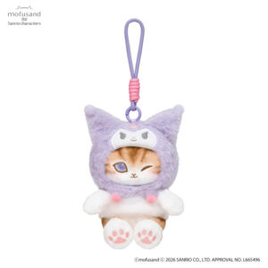 Mofusand x Sanrio Kuromi Squishy Potefuwa Cute  Plush Keychain