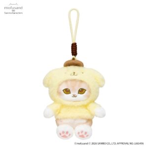 Mofusand x Sanrio Pompompurin Squishy Potefuwa Cute  Plush Keychain