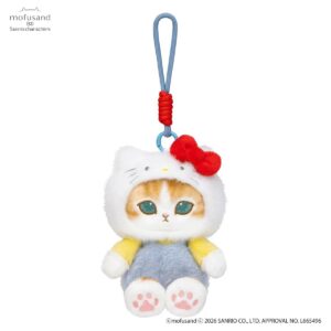Mofusand x Sanrio Hello Kitty Squishy Potefuwa Cute  Plush Keychain